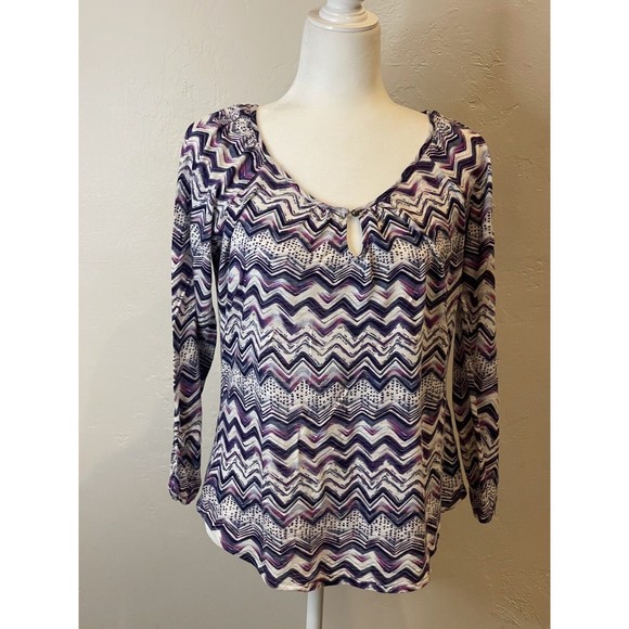 Lucky Brand Peasant top size Medium  AO889 - Picture 1 of 10